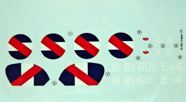 LF Model C72131 Decals DH.82A Tiger Moth over Uruguay (AZMO) 1/72