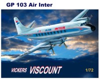Mach 2 MACHGP103 Vickers Viscount 700 with decals for Air Inter 1/72