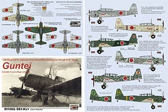 Rising Decals 48029 Ki-51 'Sonia' GUNTEI (7x camo) 1/48