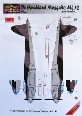 LF Model M7218 Mask D.H. Mosquito Mk.IV (HAS/TAM) Part I. 1/72