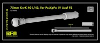 RFM 2093 3D ствол с металлической вставкой 75mm KwK 40 L/43 for Pz.Kpfw IV 1/35