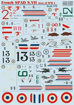 Print Scale 72-259 French SPAD S.VII 1/72