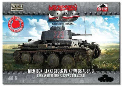 First To Fight FTF-72109 Pz.Kpfw 38(t) Ausf. D German light tank 1/72