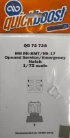 Quickboost 72738 Mil Mi-8MT/Mi-17 opened service/emerg.hatch 1/72