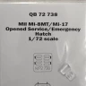 Quickboost 72738 Mil Mi-8MT/Mi-17 opened service/emerg.hatch 1/72