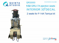 Quinta studio QR32003 Катапультируемые кресла GRU-7A (2шт), для F-14A (для модели Tamiya) 1/32