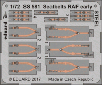 Eduard SS581 Seatbelts RAF early STEEL 1/72