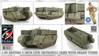 AFV Club DH96006 British 3 Inch gun Churchill tank & Snake tubes W/ 1Figure 1/35