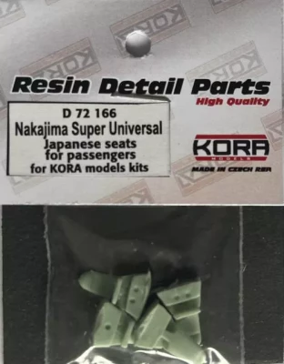 Kora Model D72166 Nakajima Super Universal Passenger Seats (4x) 1/72
