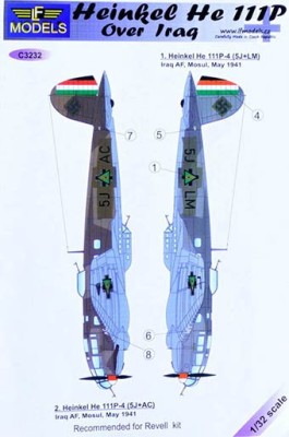 Lf Model C3268 Decals Heinkel He 111P over Iraq (REV) 1/32