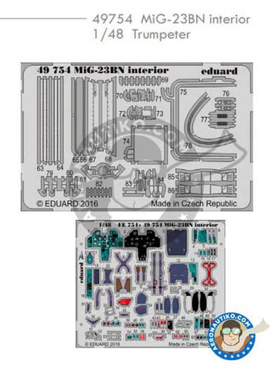 Eduard 49754 MiG-23BN interior 1:48