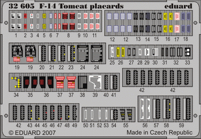 Eduard 32605 F-14 placards S.A. TAM