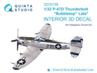 Quinta Studio QD32198 P-47D Thunderbolt Bubbletop Late (Hasegawa) 1/32