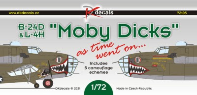 Dk Decals 72105 B-24 &amp; L-4H 'Moby Dicks' (5x camo) 1/72