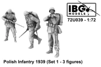 IBG Models U7239 Polish Infantry 1939 - Set No.1 (3 fig.) 1/72