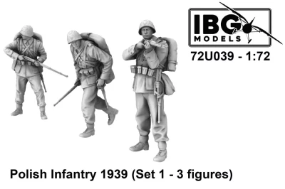 IBG Models U7239 Polish Infantry 1939 - Set No.1 (3 fig.) 1/72