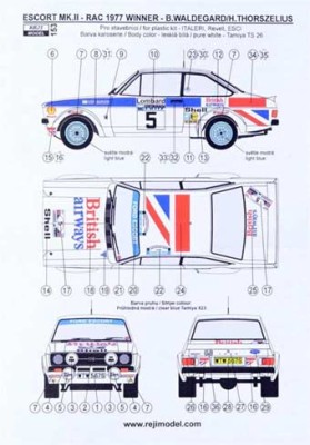Reji Model 153 Ford Escort Mk.II - Winner RAC Rally 1977 1/24