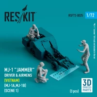 Reskit F72025 MJ-1 Driver&airmens (Vietnam) scene 1 (3 pcs) 1/72