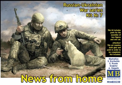 Master Box 35230 News from home (2 fig. &amp; cat) 1/35