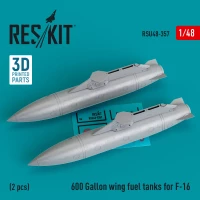 Reskit RSU48357 600 Gal. wing fuel tanks F-16 (2 pcs.) 1/48