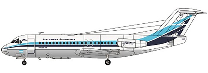 F-rsin Plastic FRP4091 Fokker F-28-4000 AeroLineas Argentinas 1/144