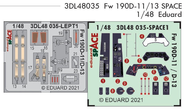 Eduard 3DL48035 Fw 190D-11/13 SPACE (EDU) 1/48