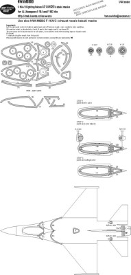 New Ware NWA-M0990 Mask F-16A/C Fighting Falcon ADVANCED (HAS) 1/48