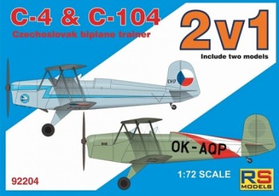 RS Model 92204 C-4 &amp; C-104 CZ biplane trainer (2 модели в коробке) 1/72