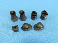Metallic Details MDR48121 Kamov KA-50 'Hokum' Air intakes and exhaust pipes (designed to be used with Italeri and Revell kit) 1/48