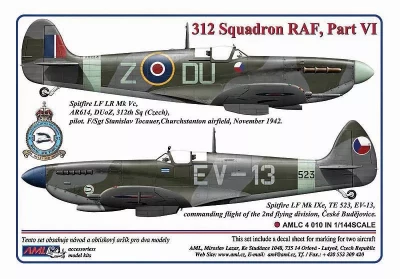 AML AMLC144010 Decals 312 th Squadron RAF, Part VI 1/144