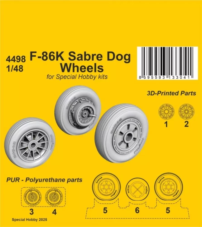CMK SP4498 F-86K Sabre Dog - wheels (SP.HOBBY) 1/48