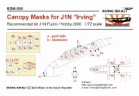 Rising Decals DM-005 Canopy mask for J1N 'Irving' (FUJ/HOBBY) 1/72