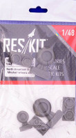 Reskit RS48-0087 N.A. B-25 Mitchell wheels set (ACAD,ITA,REV) 1/48