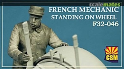 Copper State Models F32-046 French mechanic on a wheel 1/32