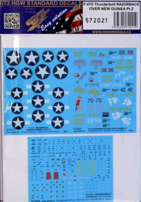 HGW 572021 Decals P-47D Razorback over N.Guinea Pt.2 1/72