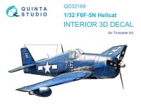 Quinta Studio QD32169 F6F-5N Hellcat (Trumpeter) 3D Декаль интерьера кабины 1/32