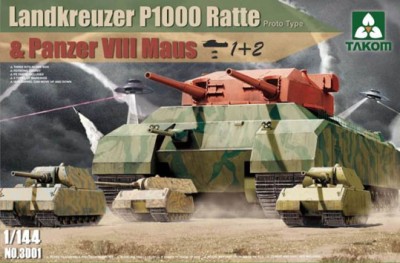Takom 3001 Landkreuzer P1000 Ratte + Maus 1/144