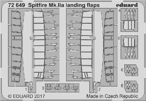 Eduard 72649 Spitfire Mk.IIa landing flaps 1/72
