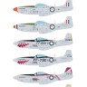 Aims AIMS48D026 Korean War North-American P-51D Mustangs. Includes RSAAF x 2 inc 'Miss Marunochi', USAAF x 4 inc OH-KAYE BABY' and 'LITTLE BEAST II' 1/48