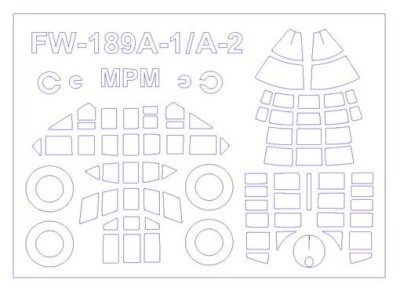 KV Models 72622 FW 189A-1/FW 189A-2 (MPM #72550,#72529,#72017/ITALERI #1239,#1404/REVELL #04294) + wheels masks MPM/ITALERI/Revell 1/72