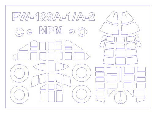 KV Models 72622 FW 189A-1/FW 189A-2 (MPM #72550,#72529,#72017/ITALERI #1239,#1404/REVELL #04294) + wheels masks MPM/ITALERI/Revell 1/72