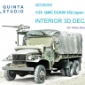 Quinta studio QD35059 GMC CCKW 352 Open Cab 3D-Printed & coloured Interior on decal paper (HobbyBoss) 3D Декаль интерьера кабины 1/35