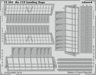 Eduard 72597 Do 17Z landing flaps 1/72