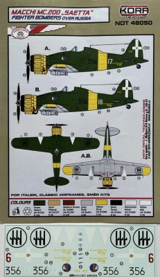 Kora Model NDT48050 Decals MC.200 Fighter Bombers over Russia 1/48