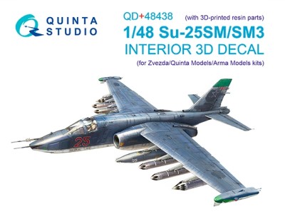 Quinta studio QD+48438 Су-25СМ/СМ3 (Звезда/Quinta Models/Arma Models) 1/48