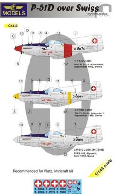 Lf Model C4430 Decals P-51D over Swiss 1/144