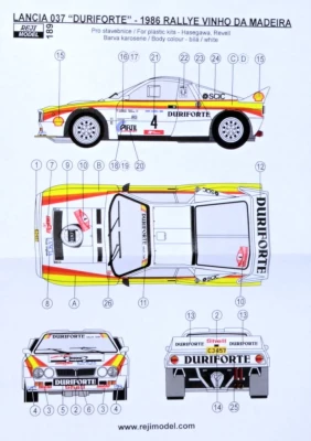 Reji Model 189 Lancia 037 Rallye Vinho Da Madeira 1986 1/24