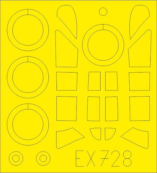 Eduard EX728 Mask 1/48 P-43 (DORA W.)