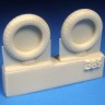 Barracuda Studios BCR48389 Messerschmitt Bf-109G-5 the to Bf-109G-14 ribbed main tyres and separate plain hubs 1/48