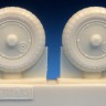 Barracuda Studios BCR48389 Messerschmitt Bf-109G-5 the to Bf-109G-14 ribbed main tyres and separate plain hubs 1/48